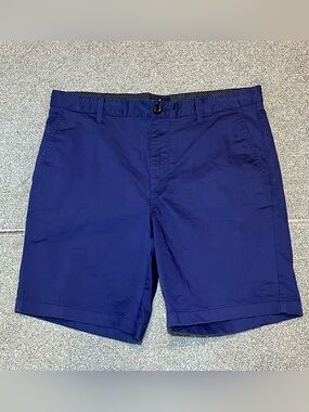 Daniel Hechter Paris Chino Shorts Mens Size 36 Blue Stretch Casual Coastal